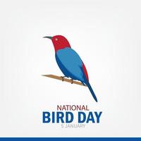 vector illustratie van nationaal vogel dag. gemakkelijk en elegant ontwerp