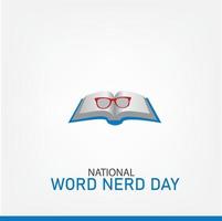 vector illustratie van nationaal woord nerd dag. gemakkelijk en elegant ontwerp