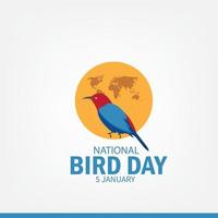 vector illustratie van nationaal vogel dag. gemakkelijk en elegant ontwerp