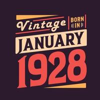 wijnoogst geboren in januari 1928. geboren in januari 1928 retro wijnoogst verjaardag vector