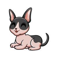 schattig kat Cornish rex cartoonschattig kat Cornish rex tekenfilm vector