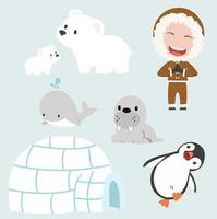 vector set van eskimo plat ontwerp