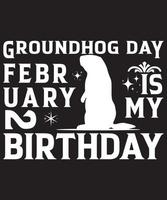 groundhog dag februari 2 is mijn verjaardag.eps vector