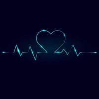 kardiogram van liefde. ilustrasi vector. vector