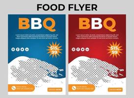 voedsel menu restaurants folder advertentie ontwerp vector