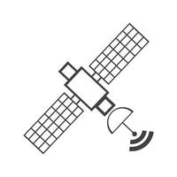 satelliet icoon, transmissie vector illustratie