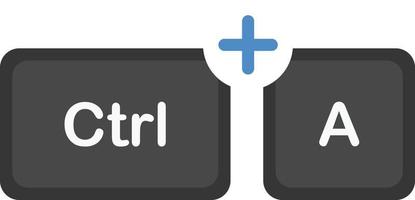 selectie allemaal snelkoppeling toetsenbord vector