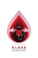 logotype bloed bijdrage vector