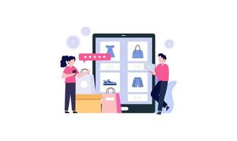 ecommerce web bladzijde concept illustratie vector