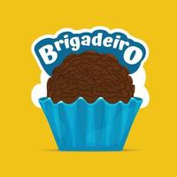 Latijns-Amerikaans voedsel braziliaans voedsel chocola brigadeiro vector ontwerp