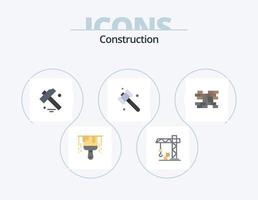 bouw vlak icoon pak 5 icoon ontwerp. . hulpmiddel. vector