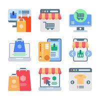 ecommerce pictogrammen reeks vector