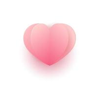 liefde hart vorm papercut 3d vector