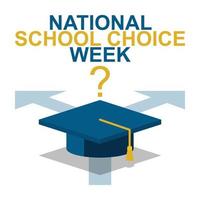 nationaal school- keuze week achtergrond. vector