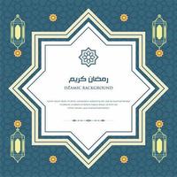 Ramadan kareem Arabisch Islamitisch elegant wit en gouden luxe ornament achtergrond met Arabisch patroon en decoratief ornament boog kader vector