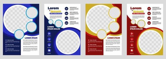 brochure ontwerp Hoes modern lay-out jaar- verslag doen van poster folder in a4 met kleurrijk driehoeken vector