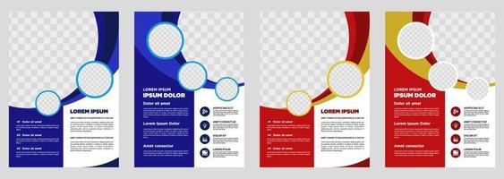 brochure ontwerp Hoes modern lay-out jaar- verslag doen van poster folder in a4 met kleurrijk driehoeken vector