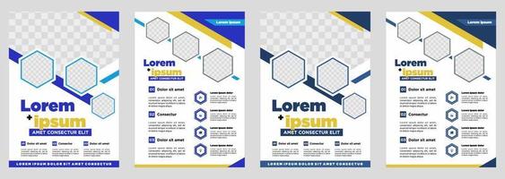 brochure ontwerp Hoes modern lay-out jaar- verslag doen van poster folder in a4 met kleurrijk driehoeken vector