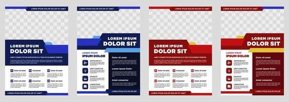 brochure ontwerp Hoes modern lay-out jaar- verslag doen van poster folder in a4 met kleurrijk driehoeken vector