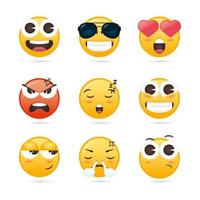 schattige emoji-collectie vector
