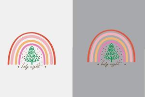 boho Kerstmis regenboog SVG vector