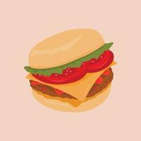 Hamburger illustratie snel voedsel vector