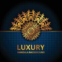 luxe gouden mandala-achtergrondontwerp vector