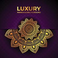 luxe gouden mandala-achtergrondontwerp vector