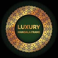 luxe gouden mandala kader ontwerp vector