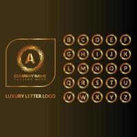 luxe sier- gouden brief logo reeks vector