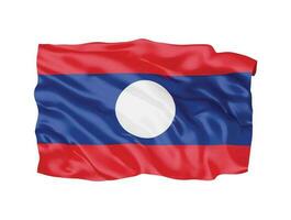 3d Laos vlag nationaal teken symbool vector