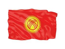 3d Kirgizië vlag nationaal teken symbool vector