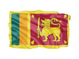 3d Sri Lanka vlag nationaal teken symbool vector