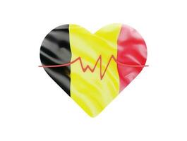 belgie vlag met liefde icoon Internationale nationaal teken symbool vector