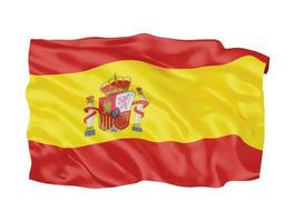 3d Spanje vlag nationaal teken symbool vector