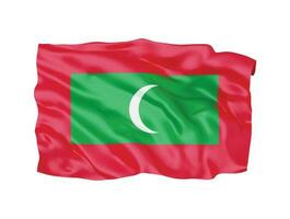 3d Maldiven vlag nationaal teken symbool vector