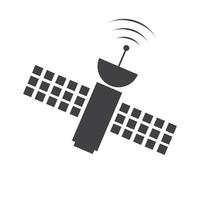 satelliet icoon, transmissie vector illustratie