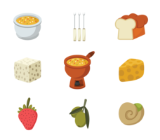 Fondue iconen Vector