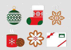 Gratis Flat Christmas Vector-elementen vector