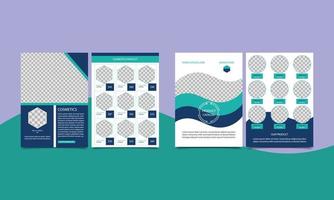 gemakkelijk modern professioneel bedrijf catalogus ontwerp sjabloon. brochure Hoes presentatie. catalogus met abstract achtergrond. modern publicatie poster tijdschrift, folder, lay-out, sjabloon. vector