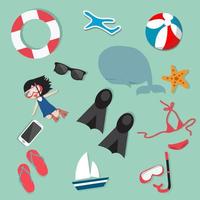 zomer strandvakantie set vector