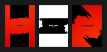 grunge abstract achtergrond, minimalistische sjabloon a4 poster vector ontwerp met verf borstel structuur voor folder en Hoes