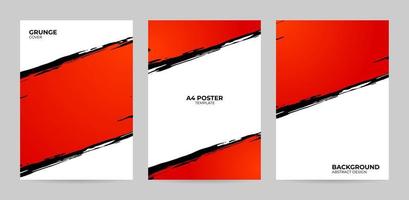 grunge abstract achtergrond, minimalistische sjabloon a4 poster vector ontwerp met verf borstel structuur voor folder en Hoes