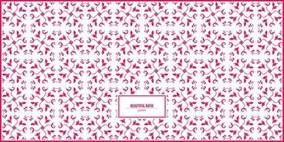 mooi roze batik patroon met meerdere bloemen ornamenten vector