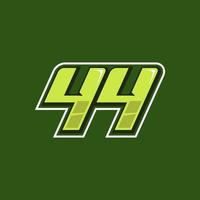 racing aantal 44 logo ontwerp vectorv vector