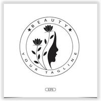 schoonheid vrouw logo premie elegant sjabloon vector eps 10