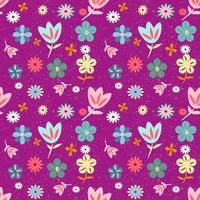 paarse bloemen naadloze patroon achtergrond vector