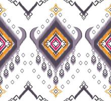 ikat patroon. meetkundig etnisch patroon Afro-Amerikaans, westelijk, pakistan, azië, azteken motief textiel en bohemian.design voor achtergrond, behang, tapijt afdrukken, kleding stof, batik, tegel. ikat paisley vector. vector