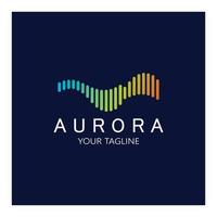 Aurora logo ontwerp icoon illustratie vector sjabloon