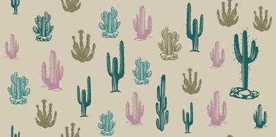 cactus reeks hand- getrokken illustraties, vector